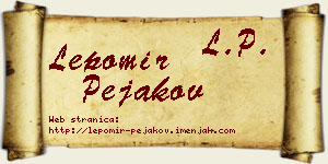 Lepomir Pejakov vizit kartica